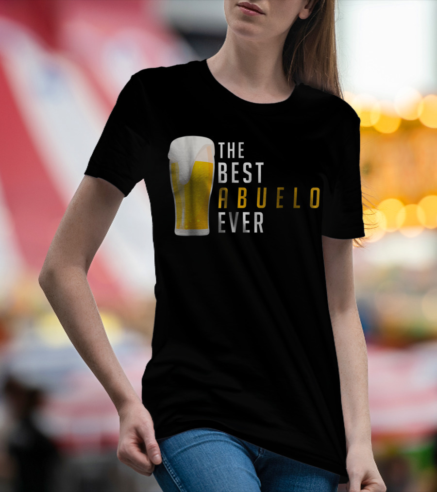 The Best Abuelo Ever Beer Glass T-Shirt