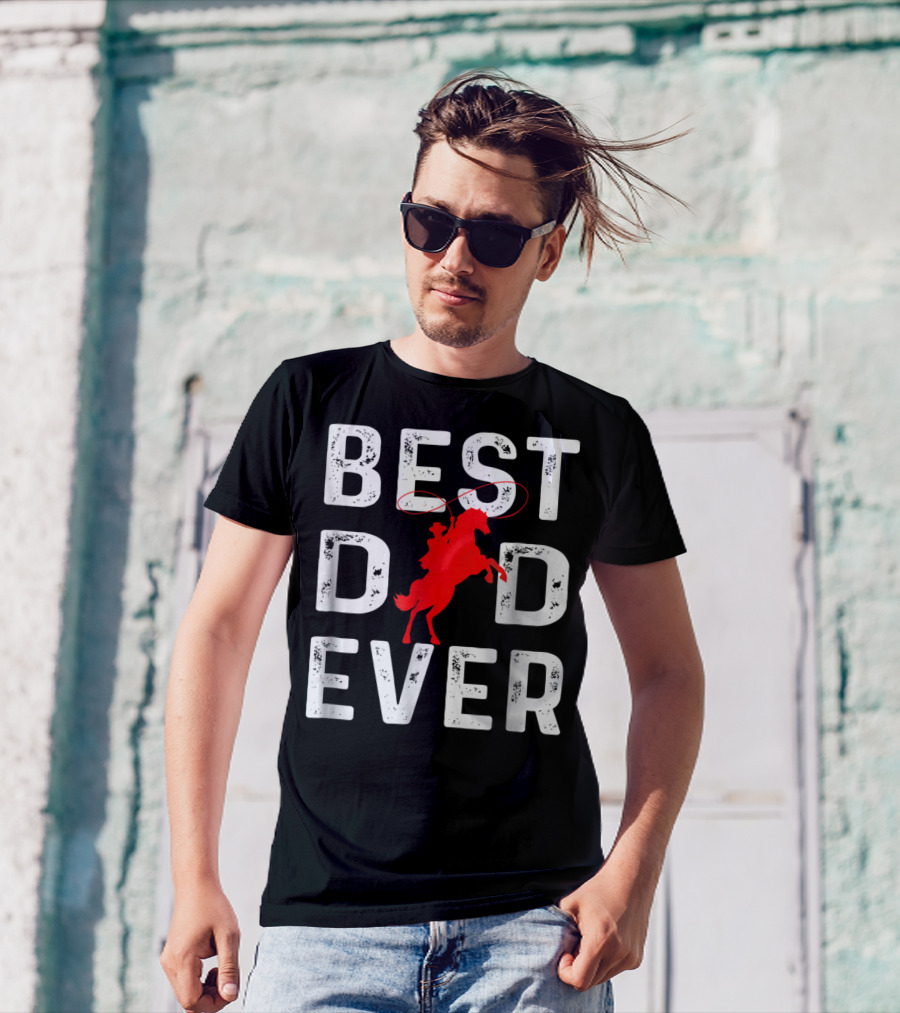 Best Dad Ever Cowboy Rider Iconic T-Shirt