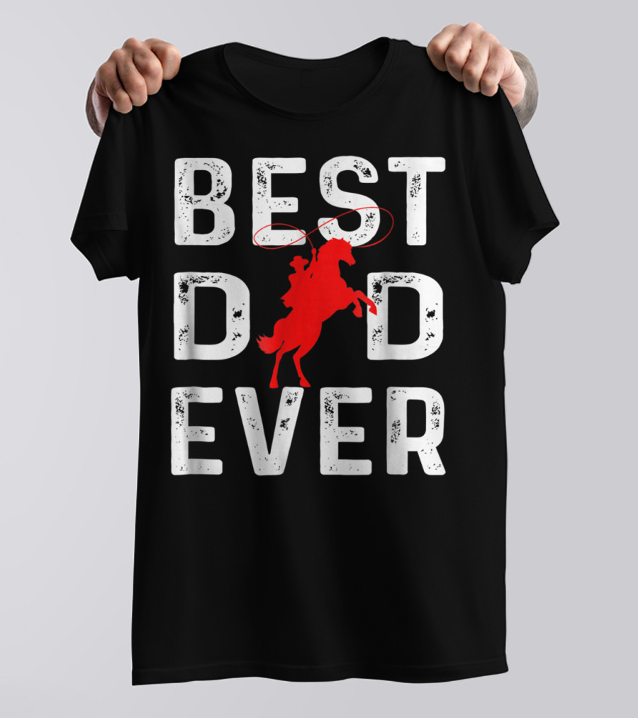 Best Dad Ever Cowboy Rider Iconic T-Shirt