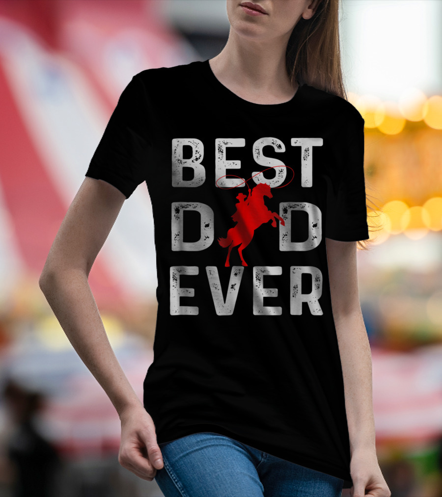 Best Dad Ever Cowboy Rider Iconic T-Shirt