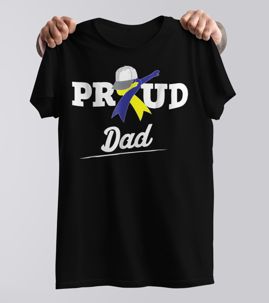 Proud Dad Dabbing Support Down Syndrome Awareness T-Shirt