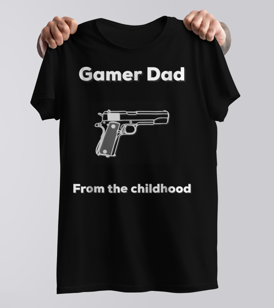 Gamer Dad From The Childhood Vintage Gun T-Shirt