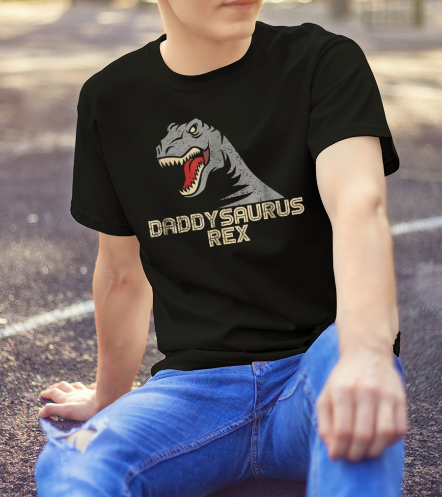 Cool Daddysaurus Rex Dinosaur Dad T-Shirt