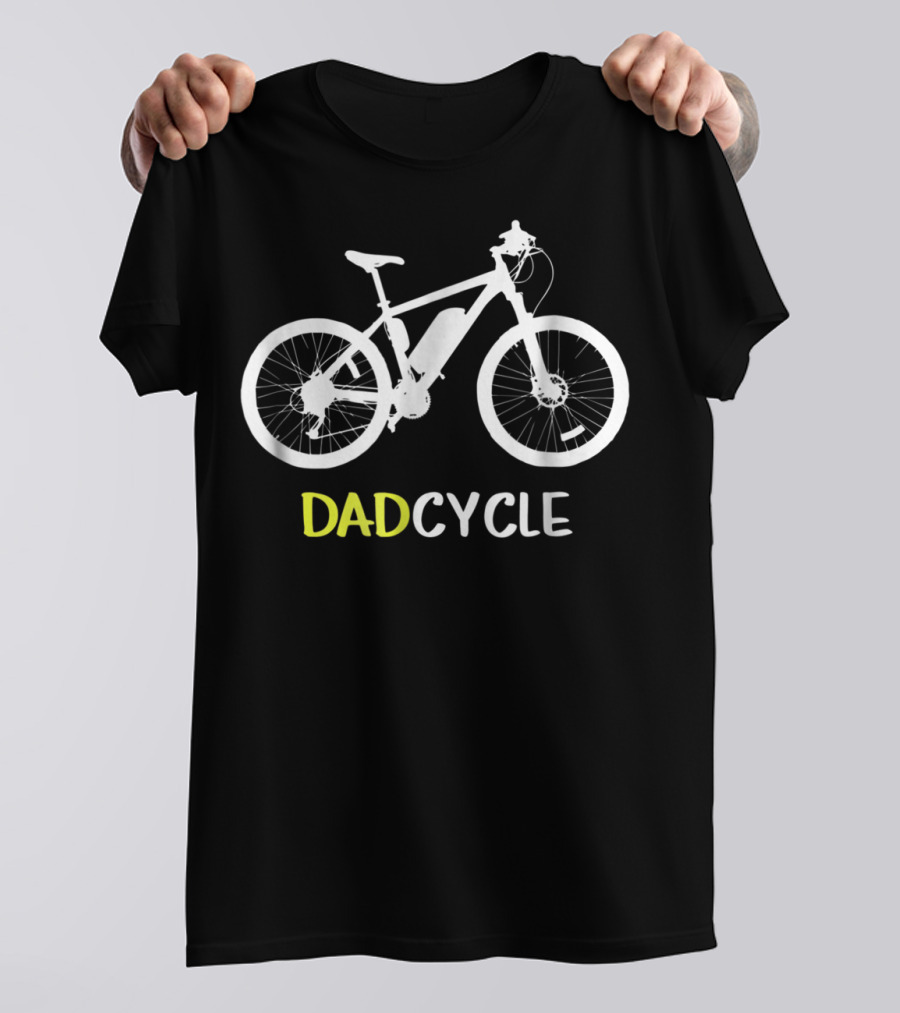 Dad Dadcycle Cycling Dad Bicycle Matching Cyclist Father Mom N Kids22 T-Shirt