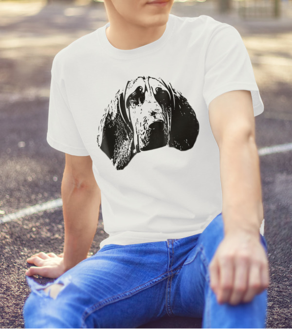 Bloodhound Face Dog Mom Or Dad T-Shirt