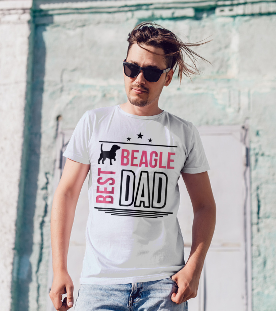 BEST BEAGLE DAD SILHOUETTE STARS T-Shirt