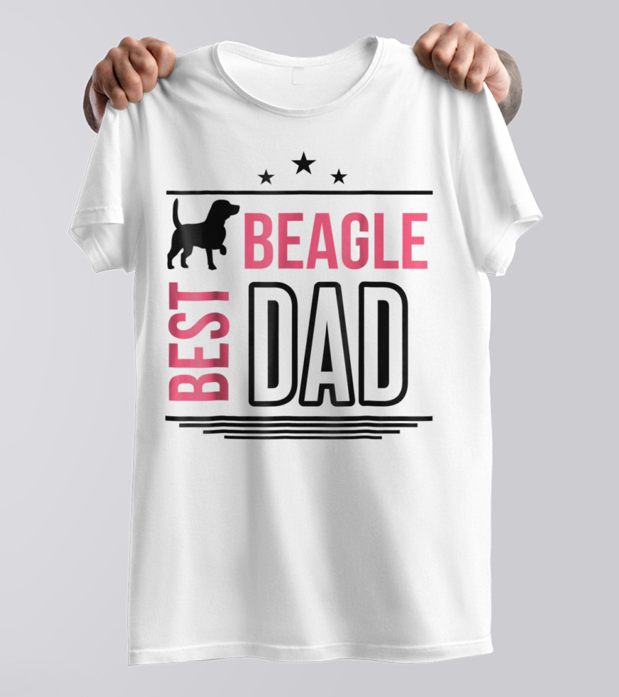 BEST BEAGLE DAD SILHOUETTE STARS T-Shirt