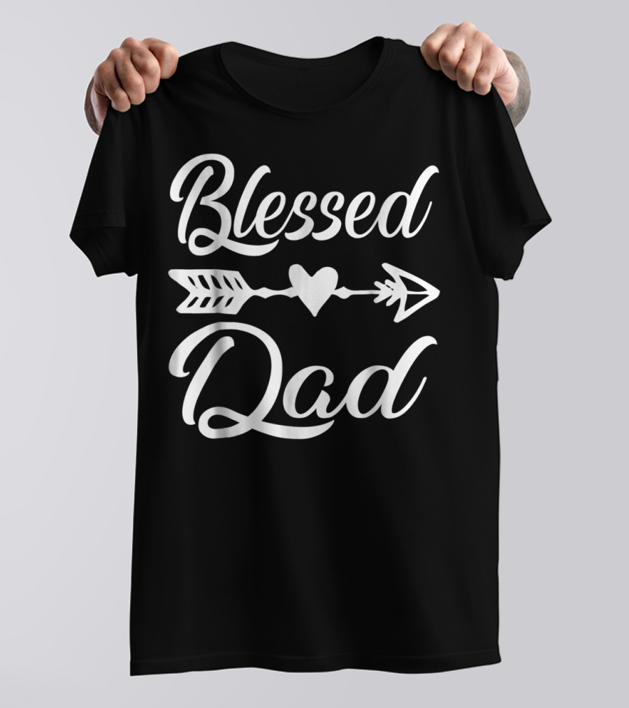 Blessed Dad Heart Arrow Thanksgiving86 T-Shirt