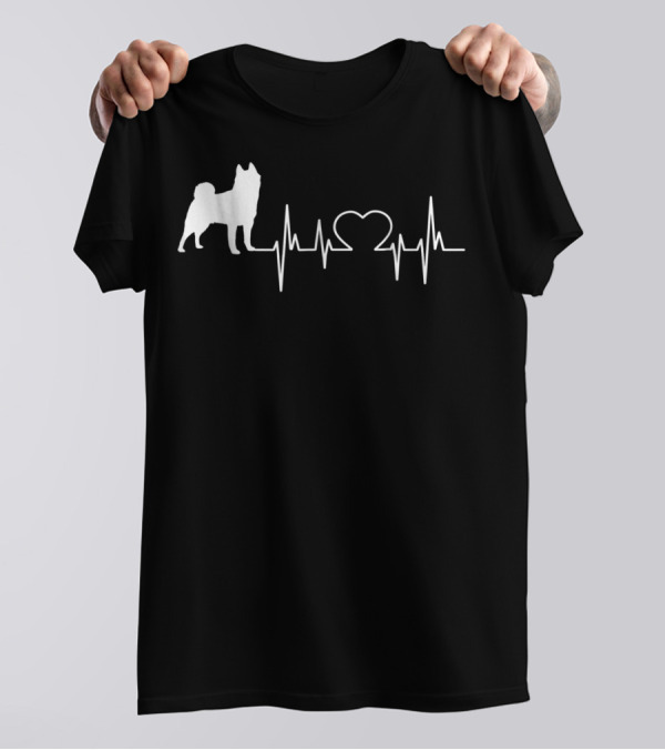 Akita Dog Heartbeat Line 83 T-Shirt
