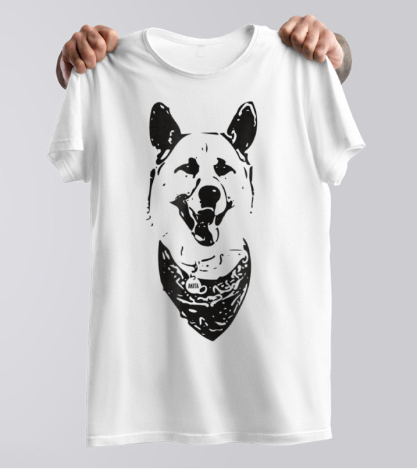 Akita Inu Dog Mom Or Dad Bandana T-Shirt