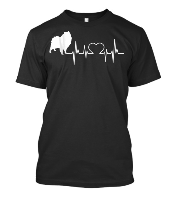 American Eskimo Dog Heartbeat Love 15 T-Shirt