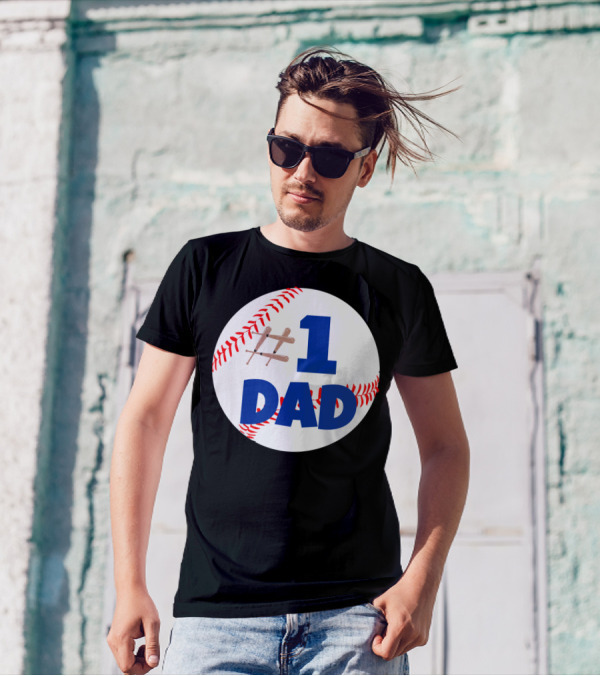 1 Dad Baseball Bats T-Shirt