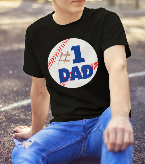 1 Dad Baseball Bats T-Shirt