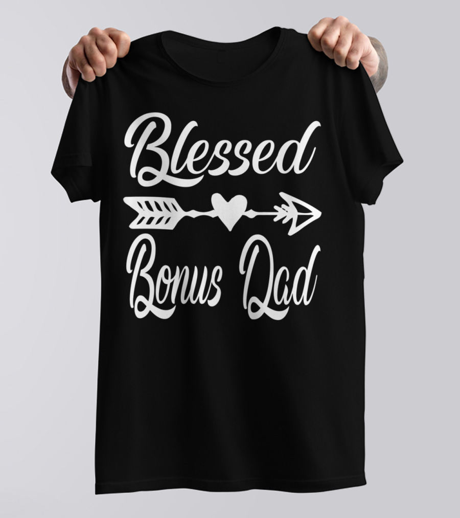Blessed Bonus Dad Heart Arrow Thanksgiving88 T-Shirt