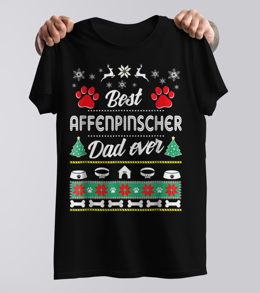 Best Affenpinscher Dad Ever Christmas T-Shirt