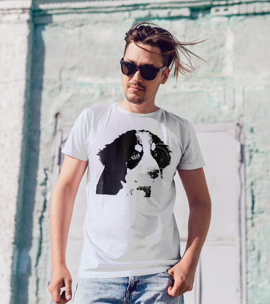 Bernese Mountain Dog Mom Or Dad Face T-Shirt
