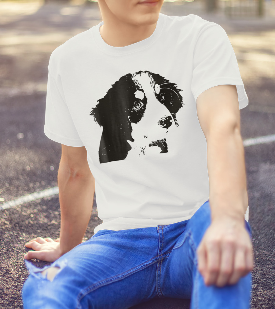 Bernese Mountain Dog Mom Or Dad Face T-Shirt