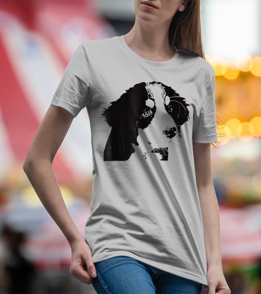 Bernese Mountain Dog Mom Or Dad Face T-Shirt