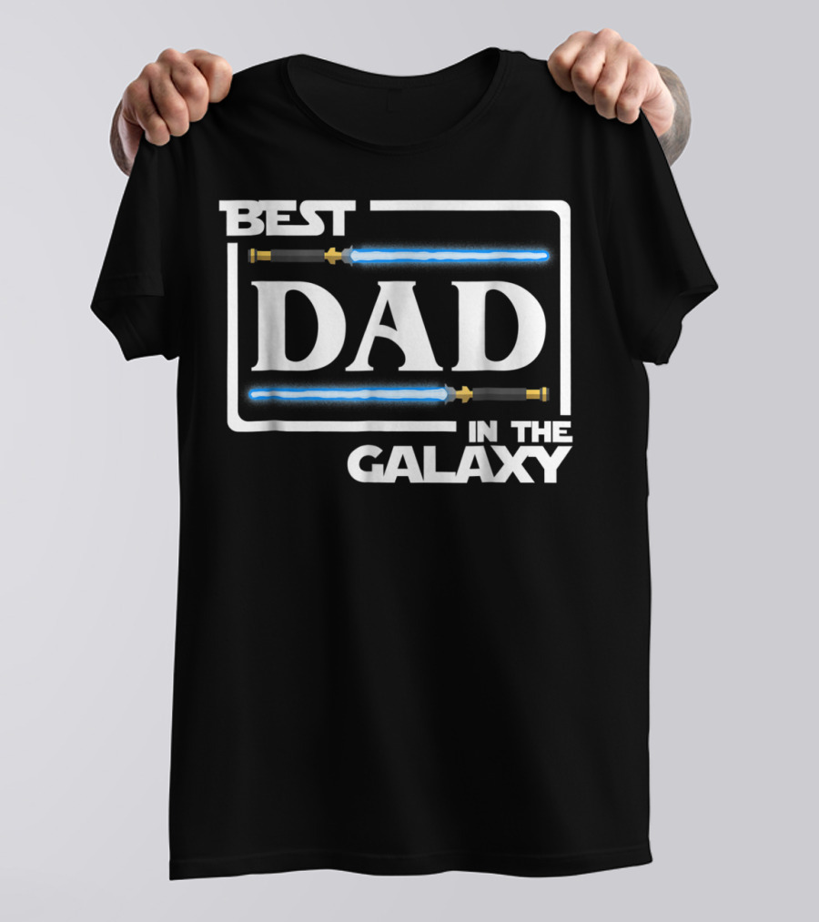 Best Dad In The Galaxy Lightsaber T-Shirt