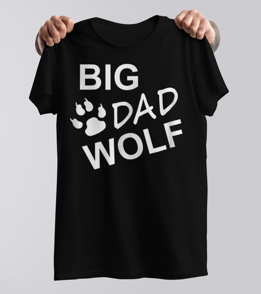 BIG DAD WOLF Paw Prints T-Shirt