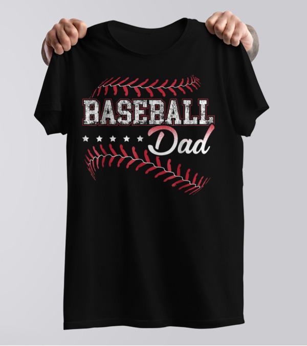 Baseball Dad Love Playing Baseball Sports Fanatic Father's Passion T-Shirt