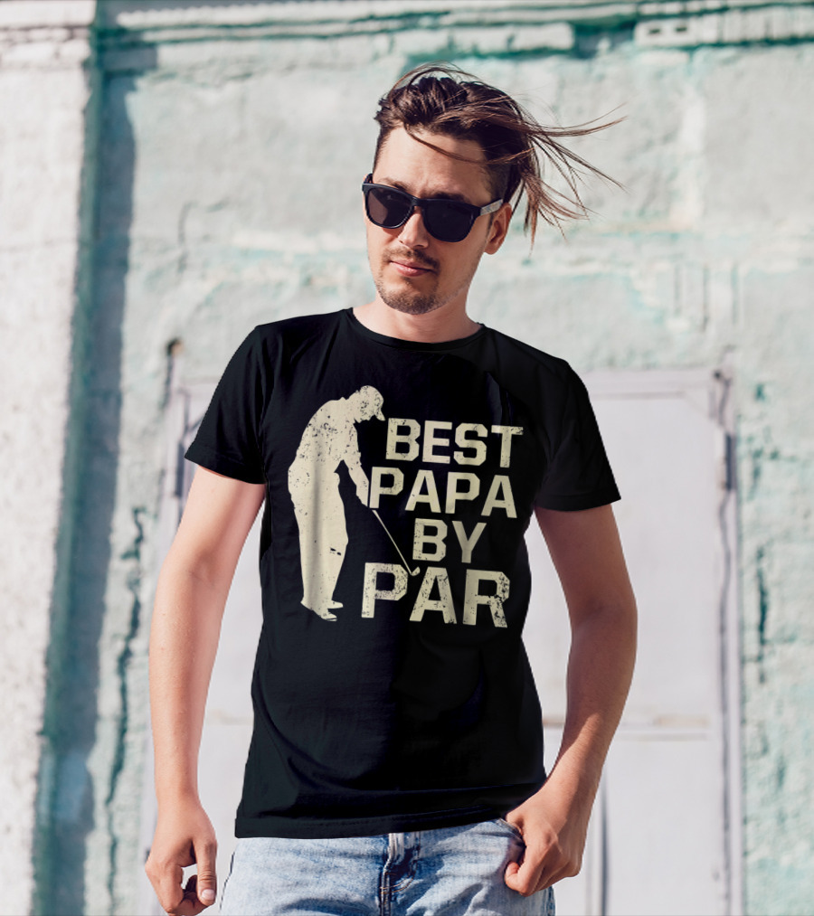 Best Papa By Par Funny Golf T-Shirt