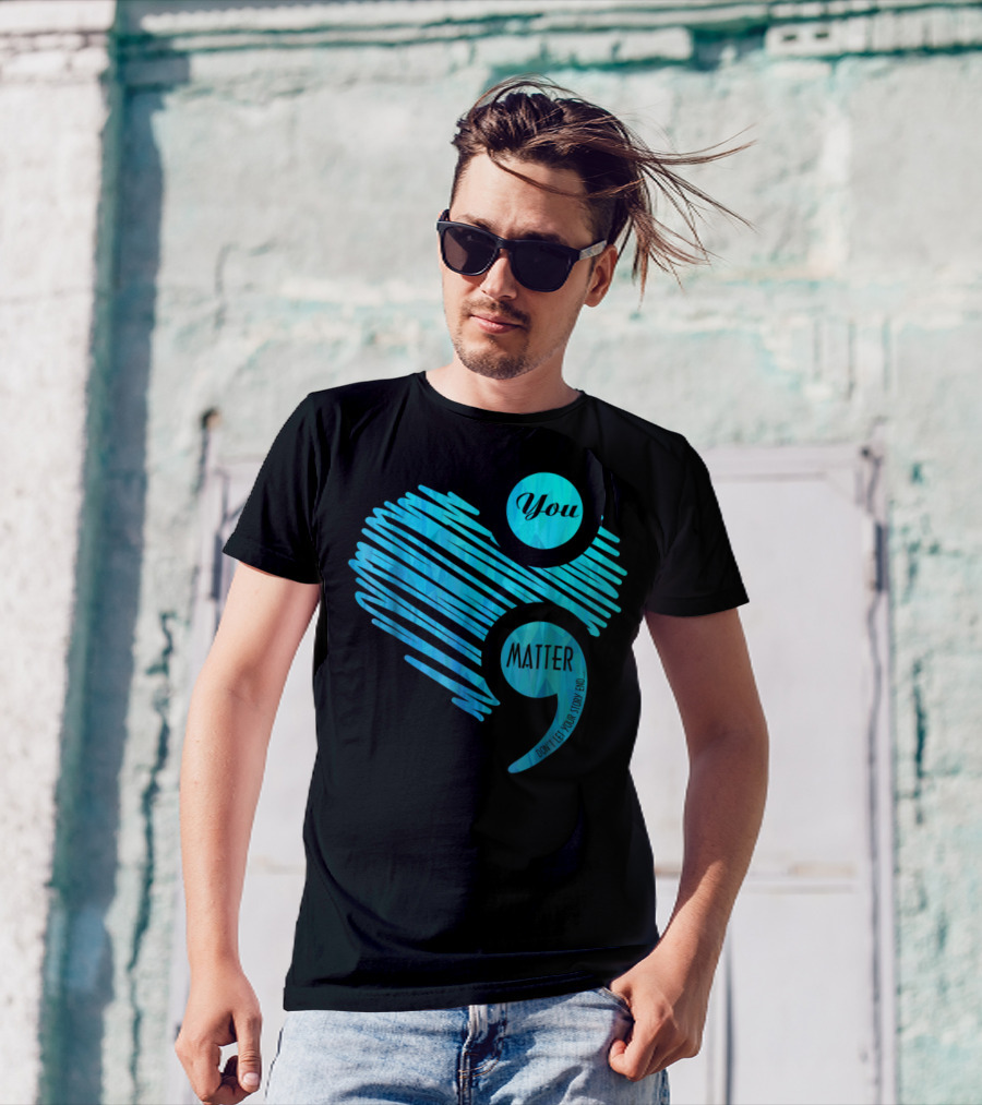 You Matter Blue Heart Prostate Cancer Awareness T-Shirt