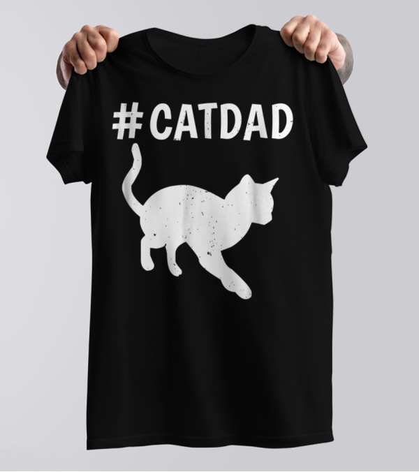 CatDad Hashtag Cat Dad For Cat Owner86 T-Shirt