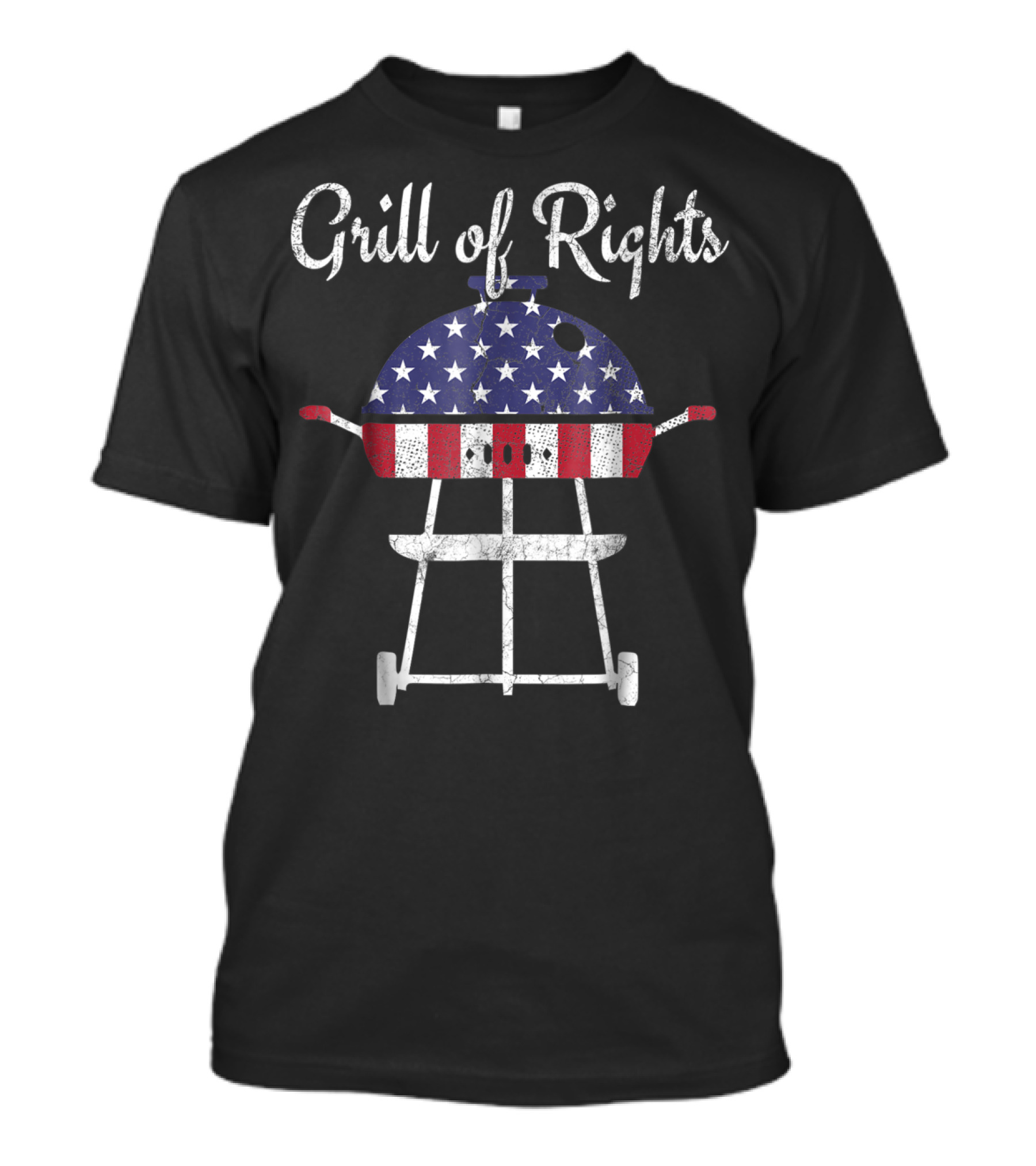 Grill Of Rights 4TH OF JULY Grandpa Grilling American Flag T-Shirt