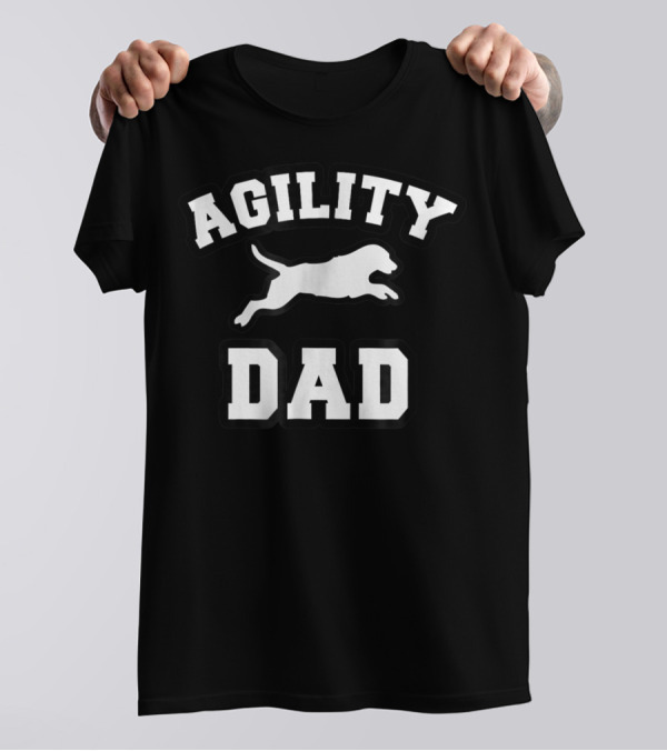 AGILITY DOG DAD Jumping Canine T-Shirt