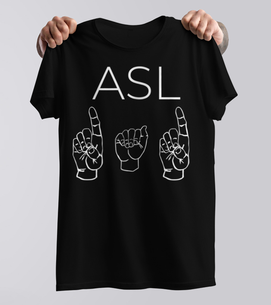 ASL Dad Sign Language Hand Signs T-Shirt