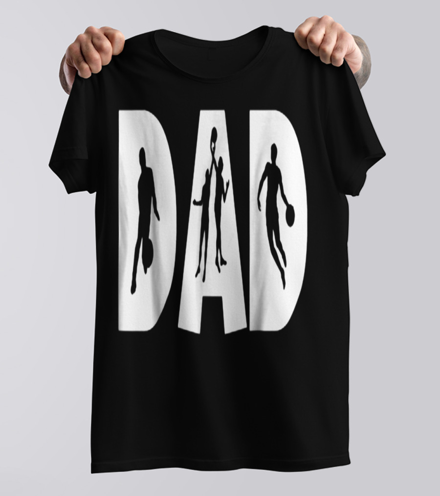 Basketball Dad Silhouette Sports Enthusiast Father's T-Shirt