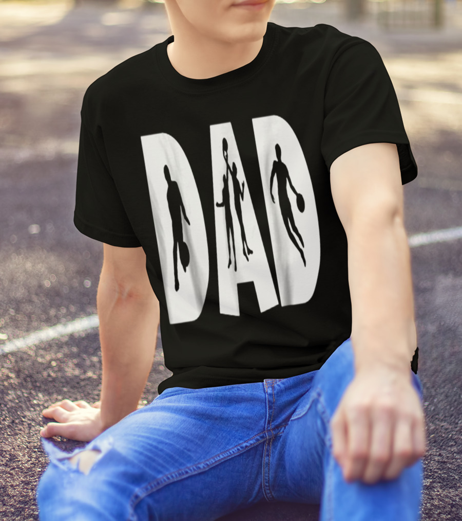Basketball Dad Silhouette Sports Enthusiast Father's T-Shirt