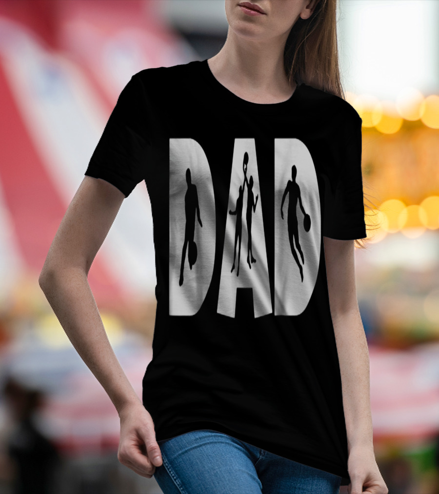 Basketball Dad Silhouette Sports Enthusiast Father's T-Shirt
