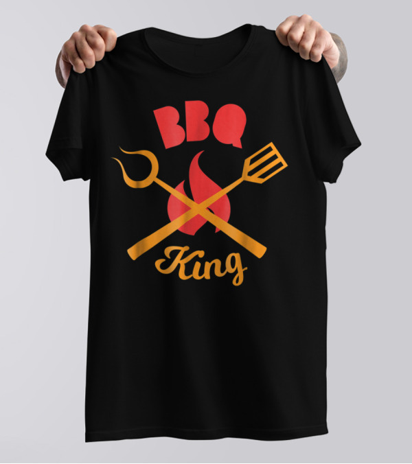 BBQ King Hot Grilled Tools Flame Barbecue T-Shirt