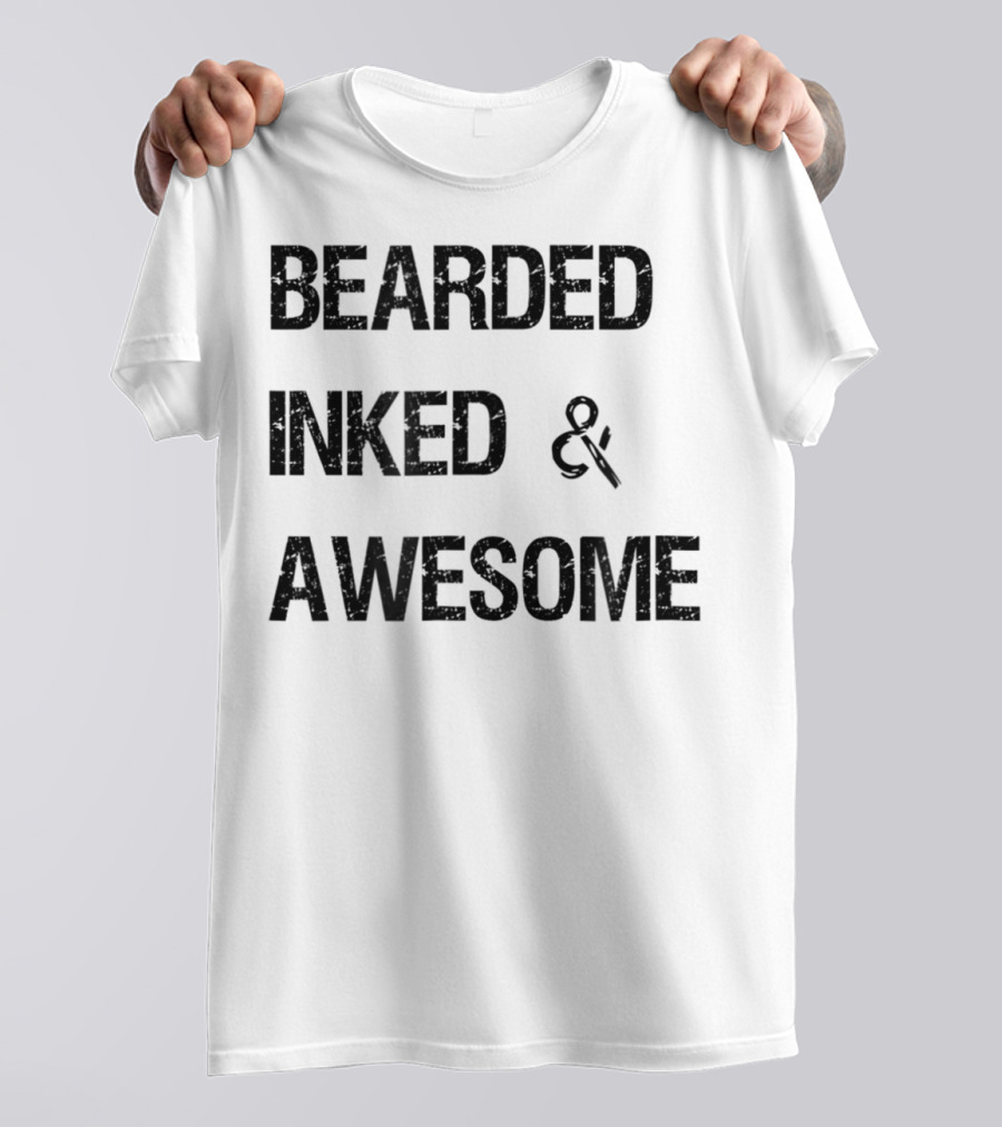 Bearded Inked And Awesome Christmas Husbands18 T-Shirt