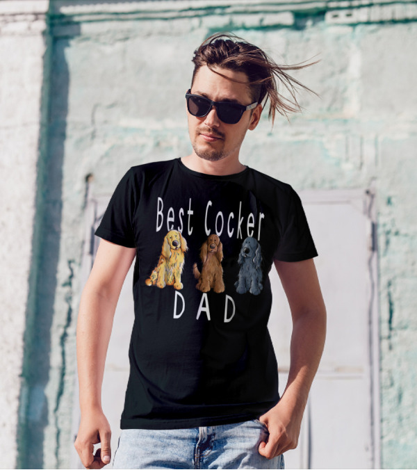 Best Cocker Spaniel Dad Dog Breed Men Kids76 T-Shirt