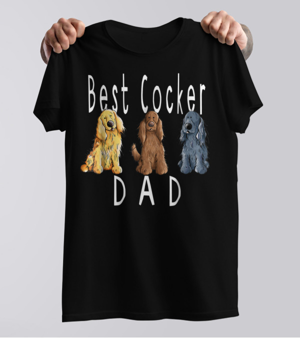 Best Cocker Spaniel Dad Dog Breed Men Kids76 T-Shirt