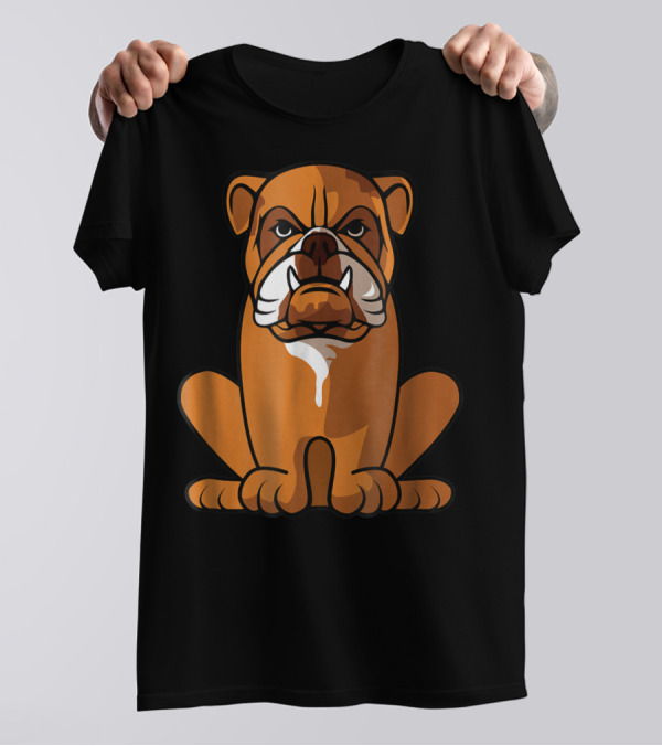 Bulldog Sitting And Waiting For The Holidays To Come T-Shirt