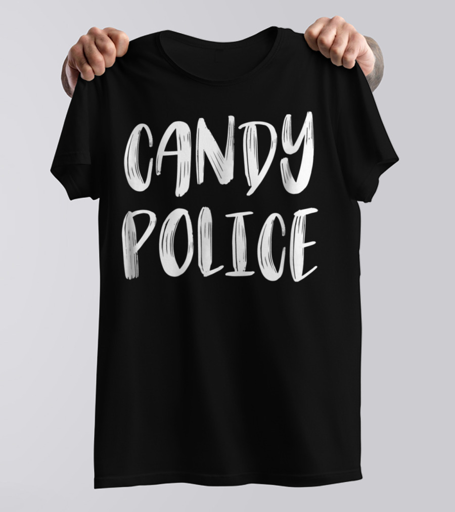 Candy Police Halloween Funny Dad14 Costume T-Shirt