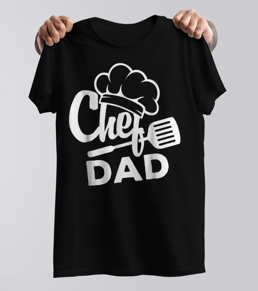 Chef Dad Cooking Hat And Spatula T-Shirt