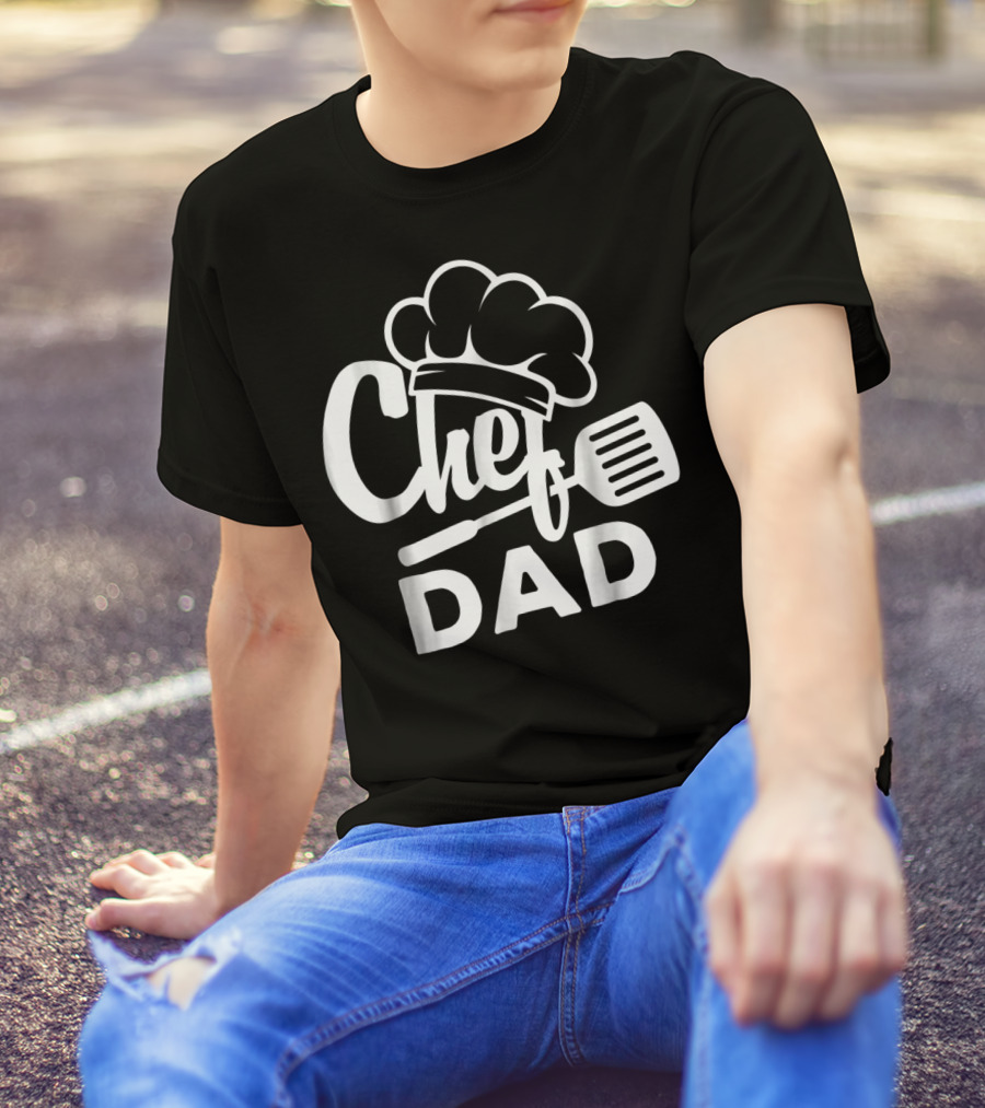 Chef Dad Cooking Hat And Spatula T-Shirt