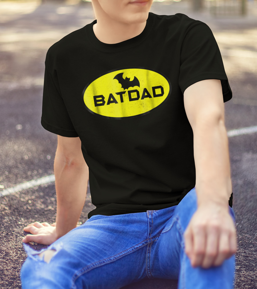 BATDAD Funny Dad Family Superhero T-Shirt