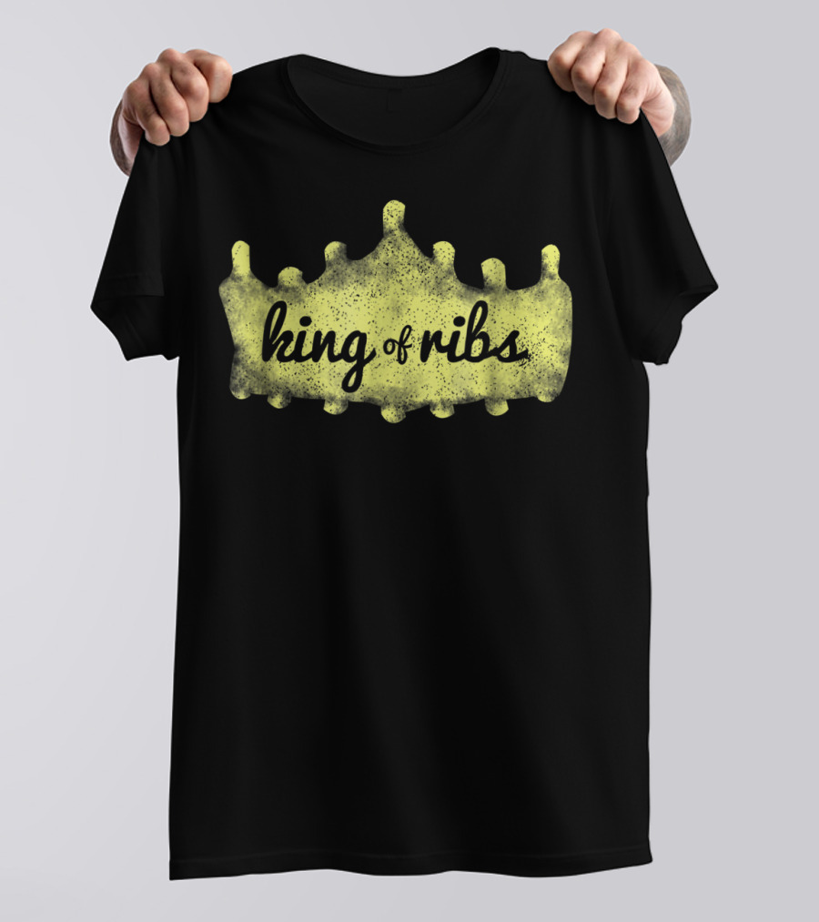 King Of Ribs BBQ RIBS King Chef Funny Foodie Dad96 T-Shirt