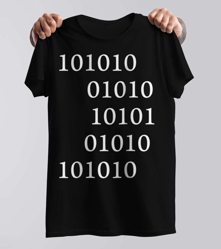 Binary Code Pattern For Geek Dad T-Shirt