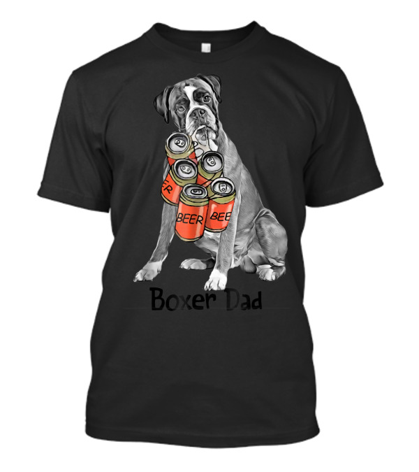 Boxer Dad Beer Can Fetcher T-Shirt