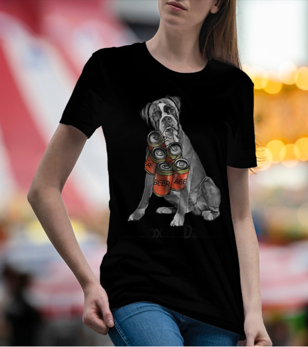 Boxer Dad Beer Can Fetcher T-Shirt