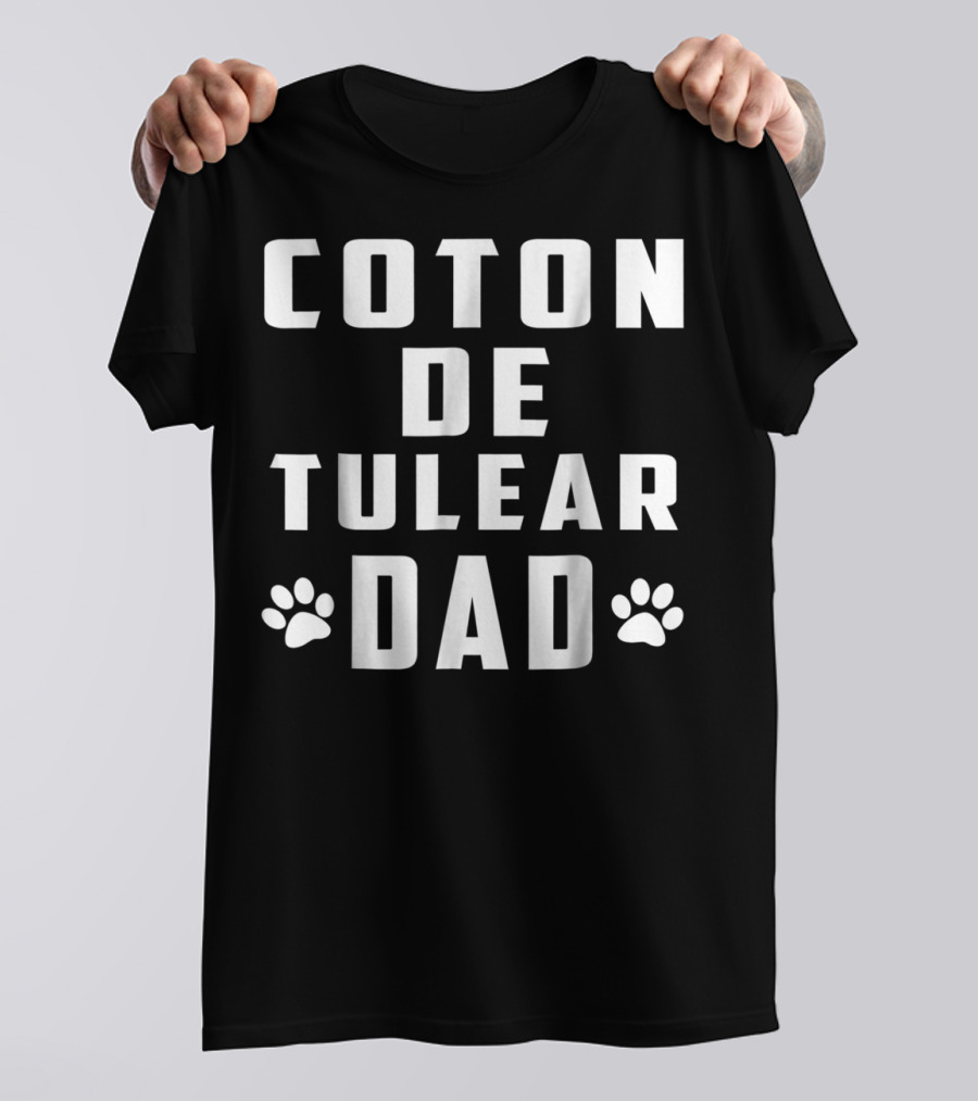Coton De Tulear Dad With Paw Prints T-Shirt