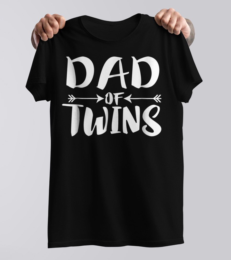Dad Of Twins Father's Day Announcement 76 T-Shirt