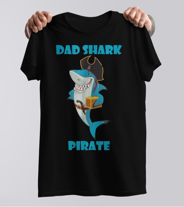 Dad Shark Pirate Halloween Matching Family 86 T-Shirt